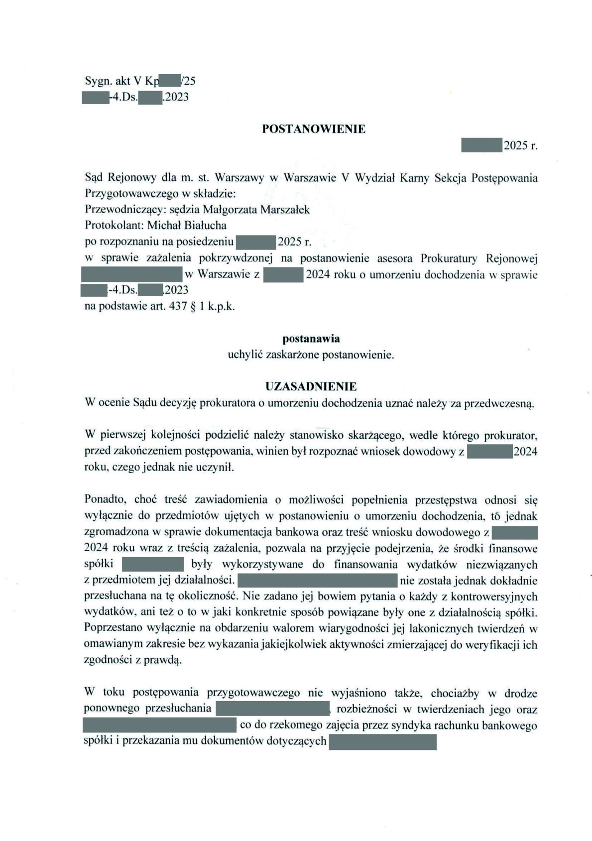 Wyrok SR Uchylwnie (1)